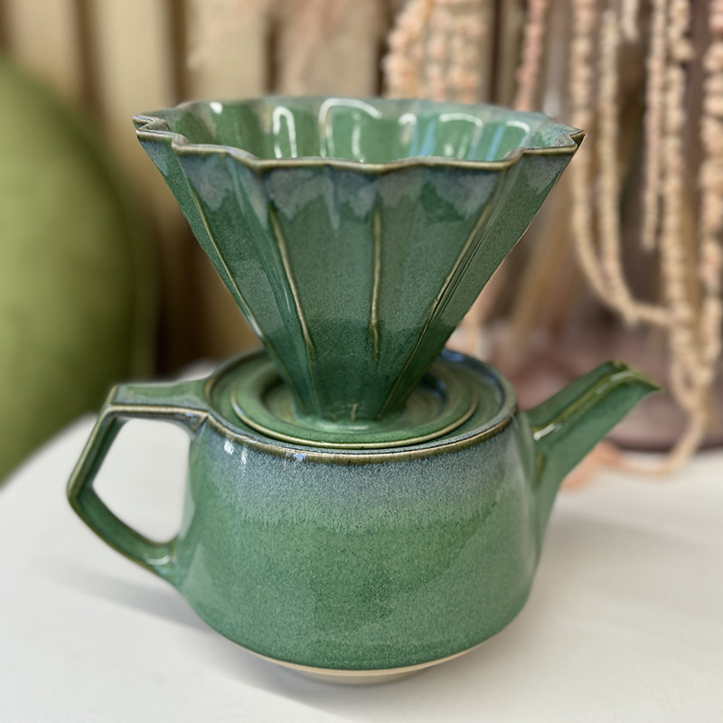 Набор керамический Кофейник с воронкой "Бирюза" Fabrica