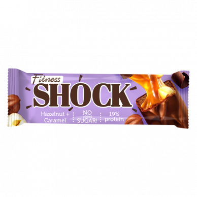Батончик глазированный "Шоколадная карамель и фундук" FitnesShock